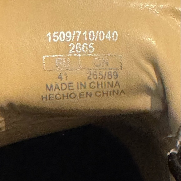 Zara Black Leather Gold Buckle Lug Sole Chunky Loafers - Picture 10 of 11